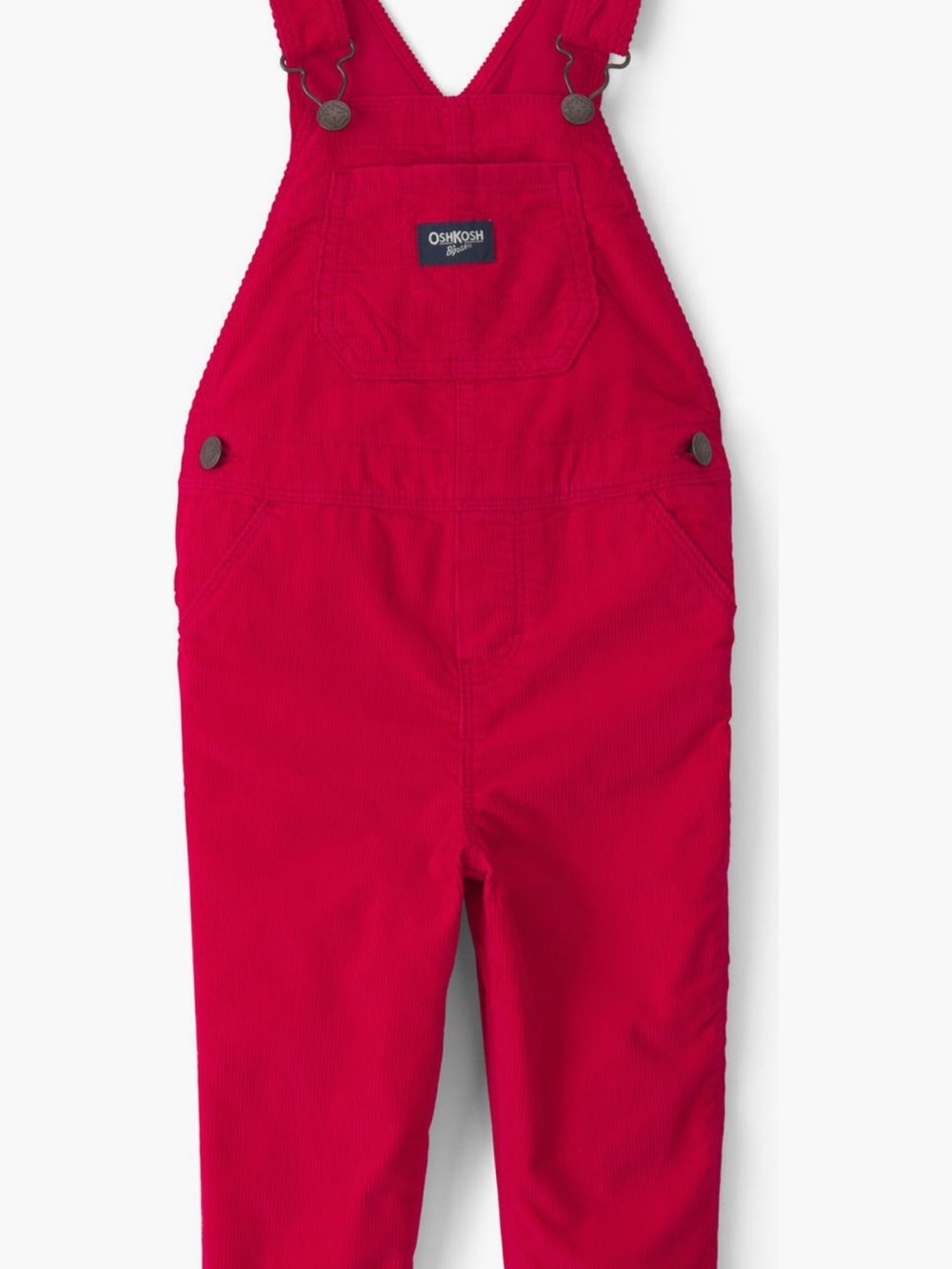 OshKosh B'gosh Bright Red Corduroy Overalls